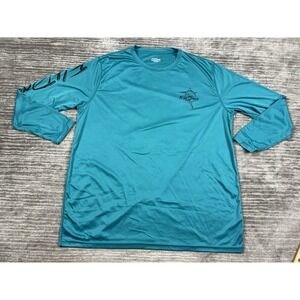 FH Davis Shirt Mens 3XL Blue Fishing Longsleeve Duotec Polyester Outdoor